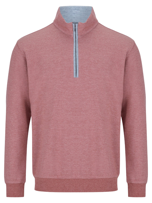 Drifter 55170 61 Light Pink Half Zip Sweatshirt