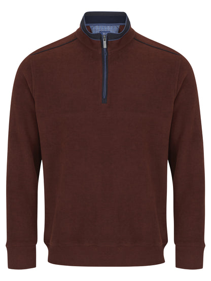 Drifter 55184 59 Rust Half Zip Sweatshirt