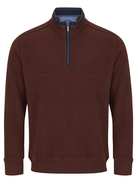 Drifter 55184 59 Rust Half Zip Sweatshirt