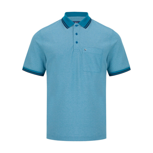 Drifter 55357 26 Teal Short Sleeve Polo Shirt