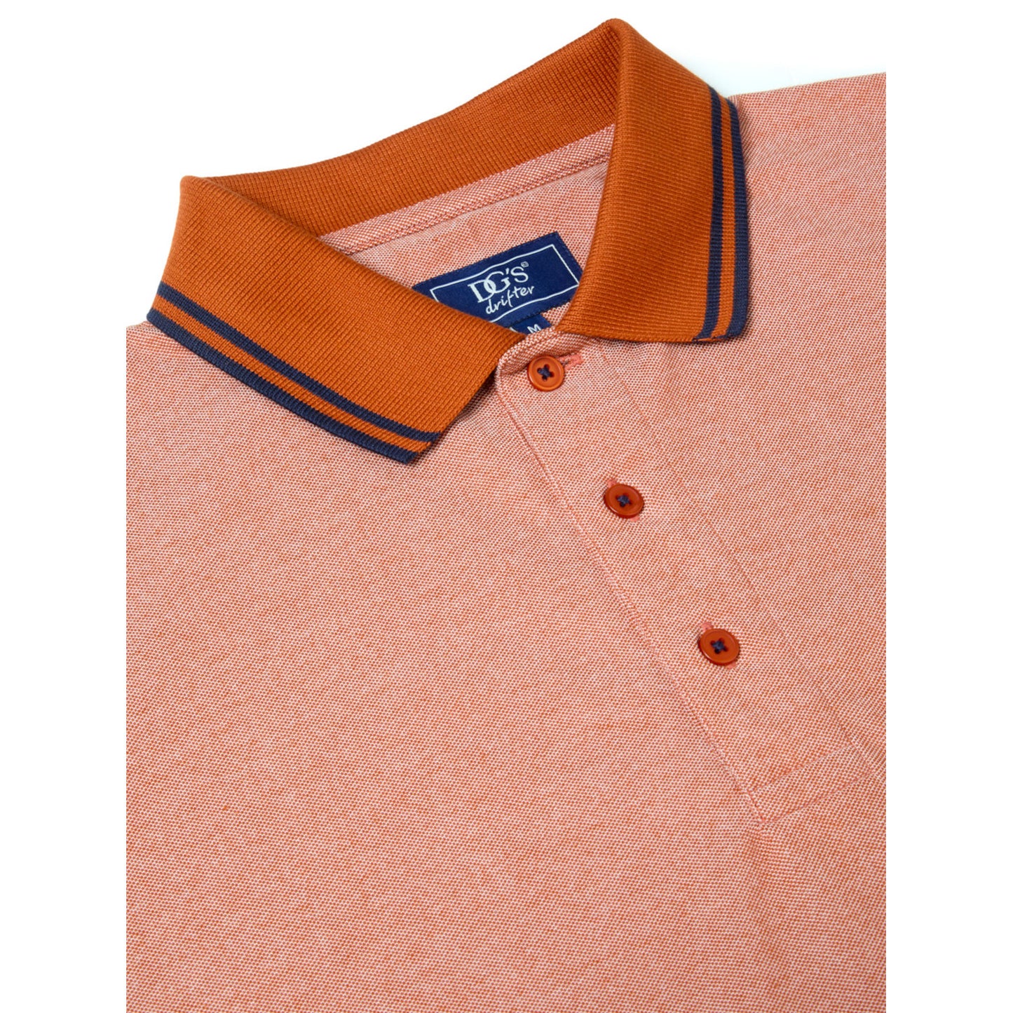 Drifter 55357 58 Orange Short Sleeve Polo Shirt