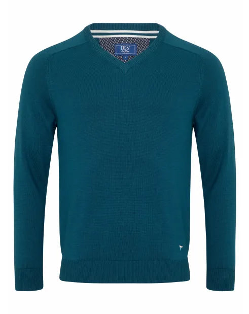 Drifter 55599 268 Teal V-Neck Sweater