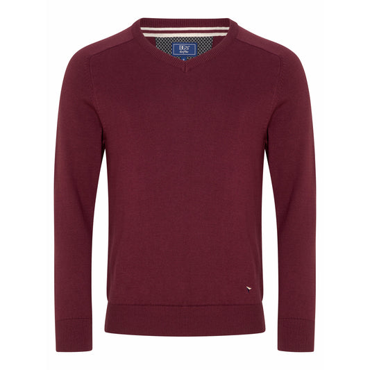Drifter 55599 765 Red Vee Neck Sweater