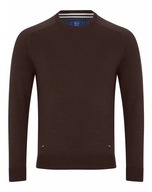 Drifter 55600 48 Dark Blue Brown Crew Neck Sweater