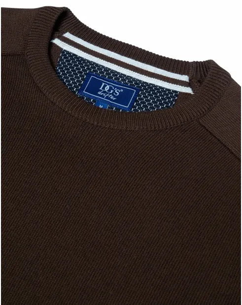 Drifter 55600 48 Dark Blue Brown Crew Neck Sweater