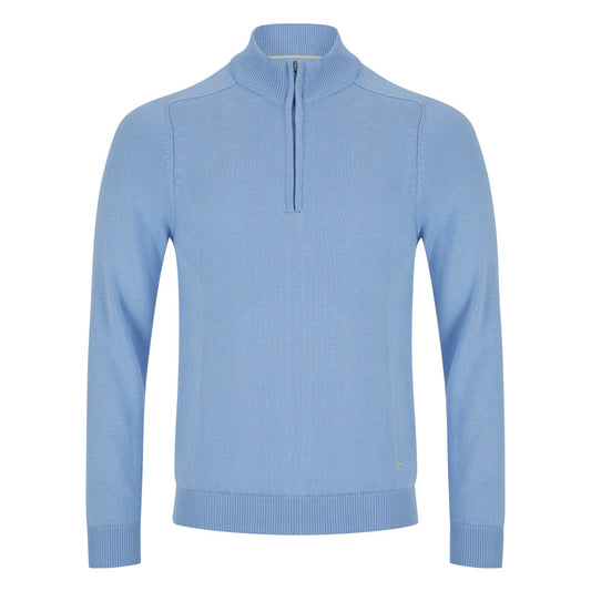 Drifter 55601 21 Light Blue Half Zip Sweatshirt