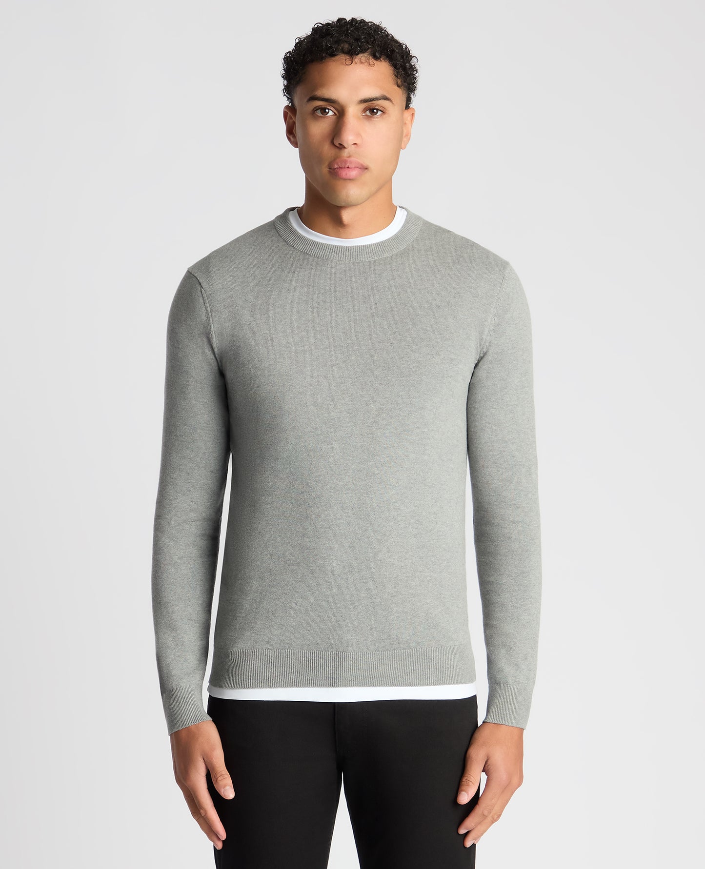 Remus Uomo 58600 03 Grey Crew Neck Sweater