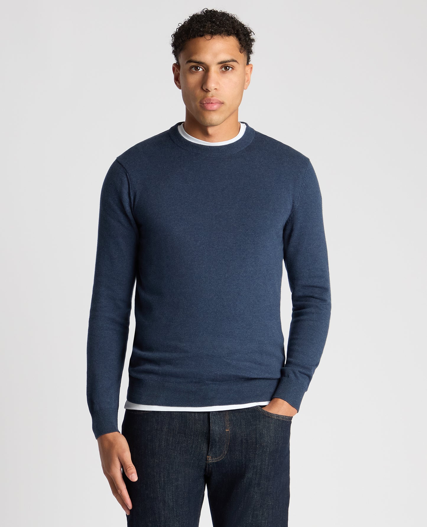 Remus Uomo 58600 27 Indigo Crew Neck Sweater