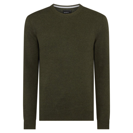 Remus Uomo 58600 36 Khaki Crew Neck Sweater