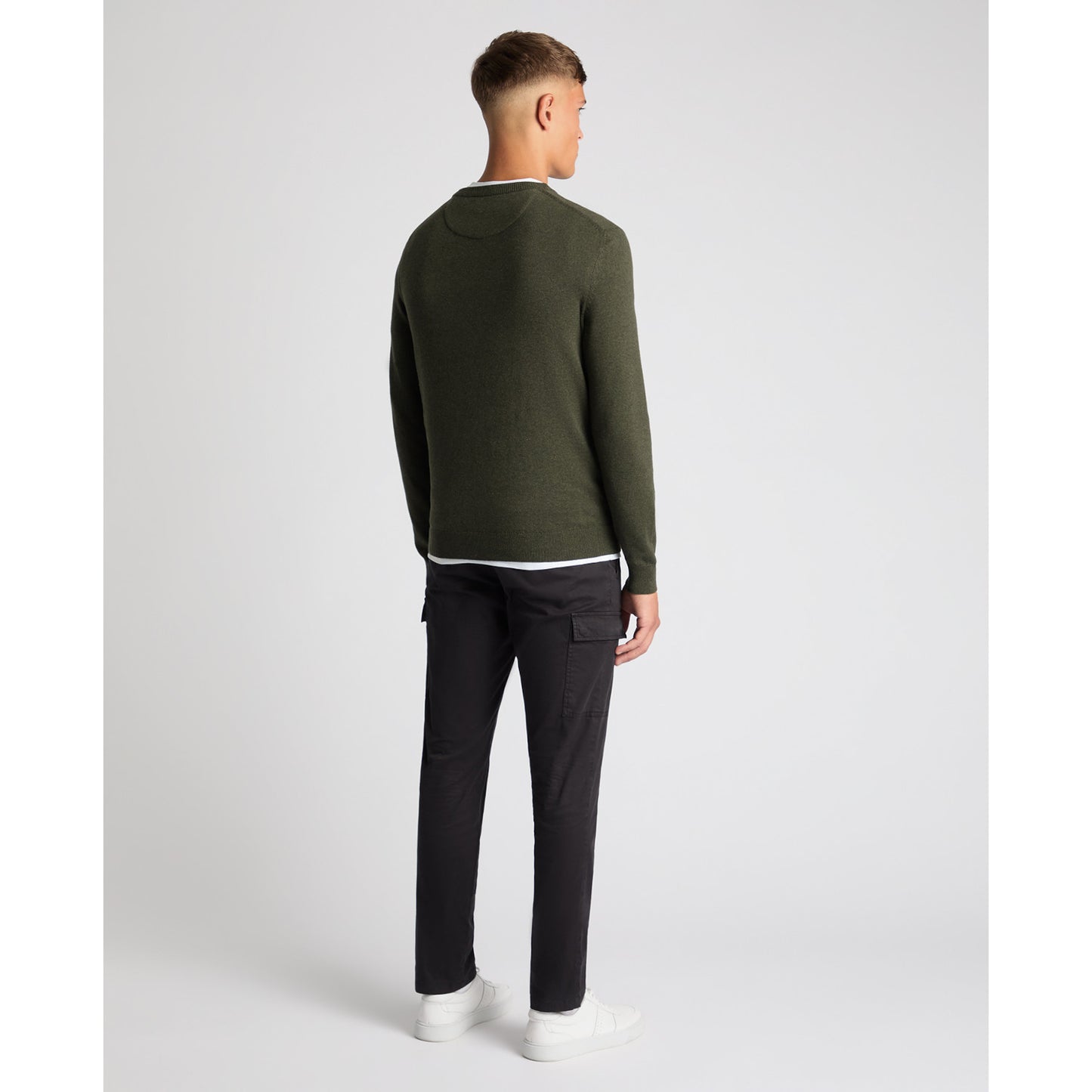 Remus Uomo 58600 36 Khaki Crew Neck Sweater