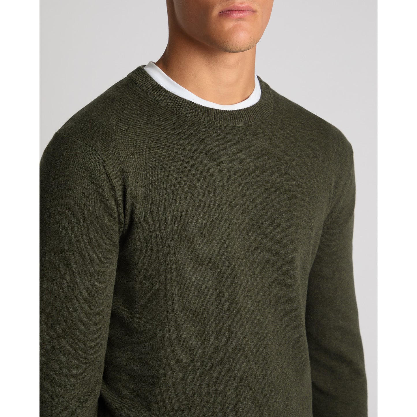 Remus Uomo 58600 36 Khaki Crew Neck Sweater