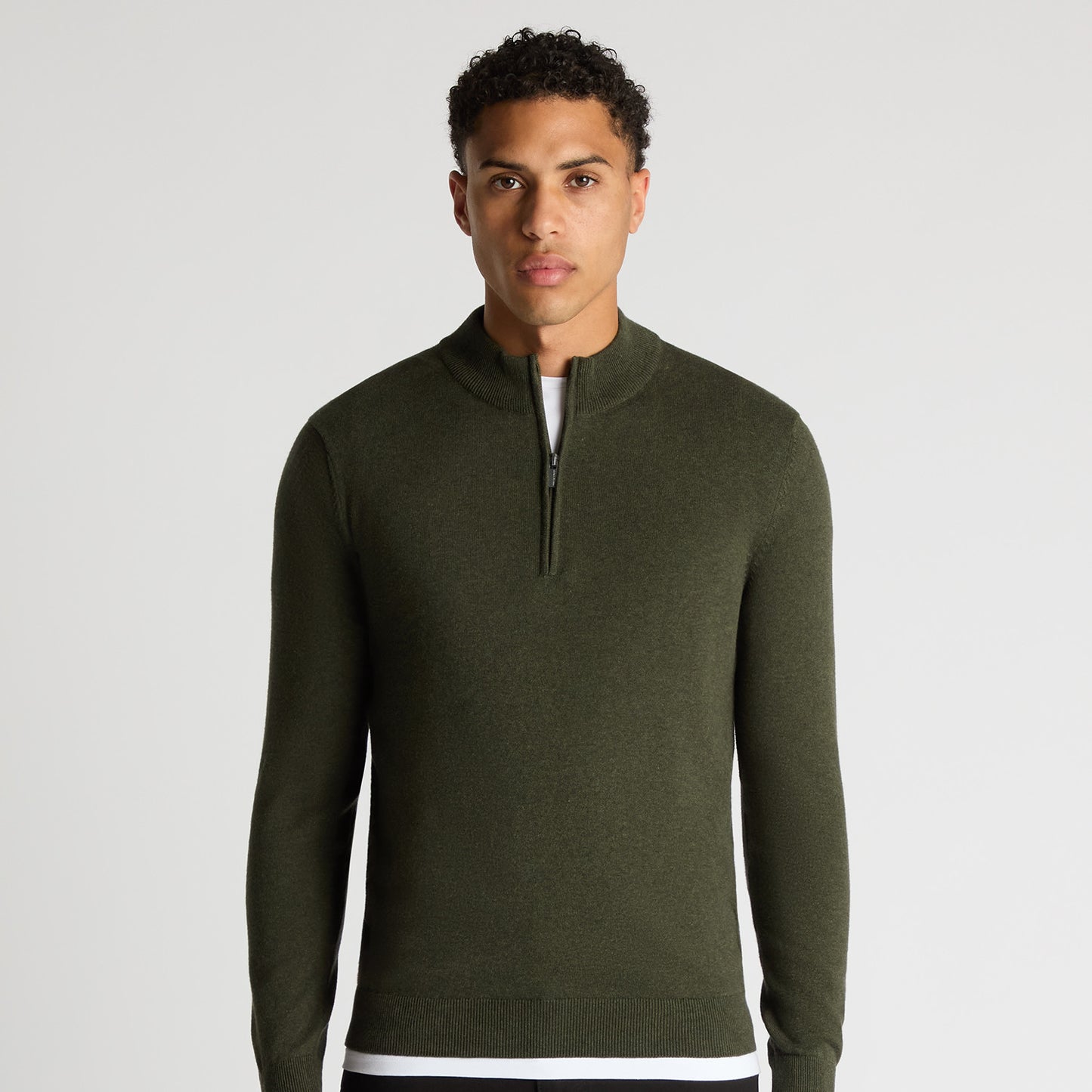 Remus Uomo 58601 36 Khaki Crew Neck Sweater