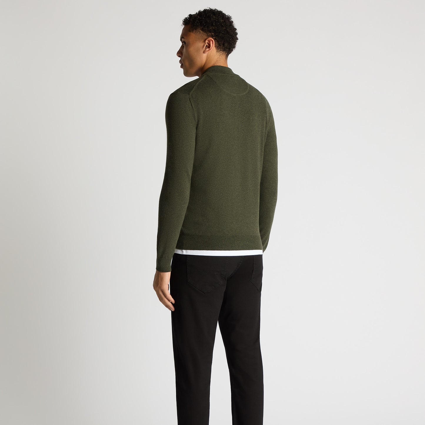 Remus Uomo 58601 36 Khaki Crew Neck Sweater