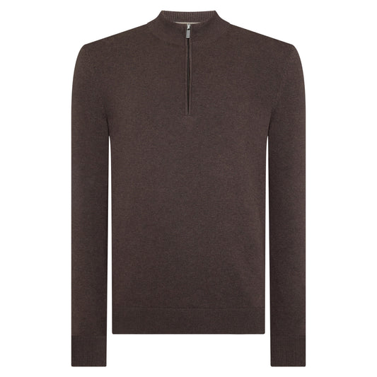Remus Uomo 58601 48 Brown Crew Neck Sweater