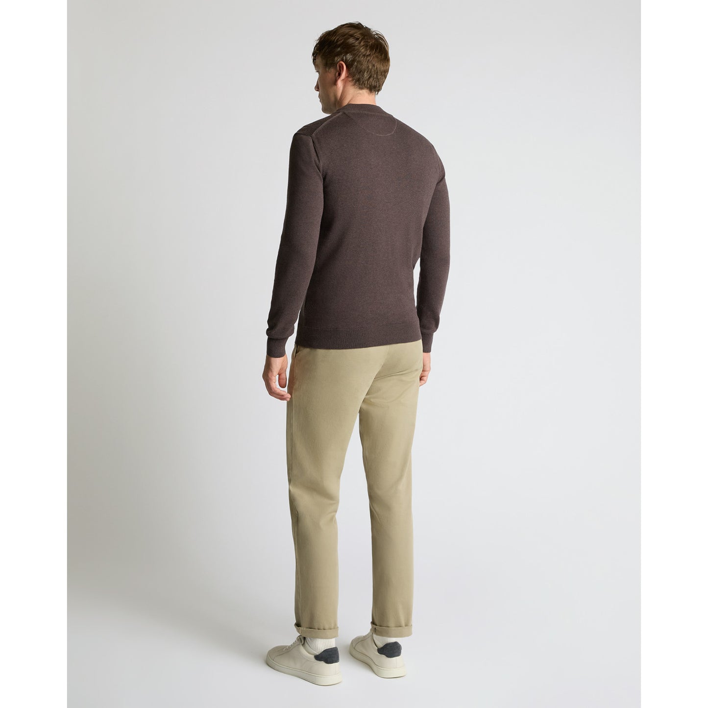 Remus Uomo 58601 48 Brown Crew Neck Sweater