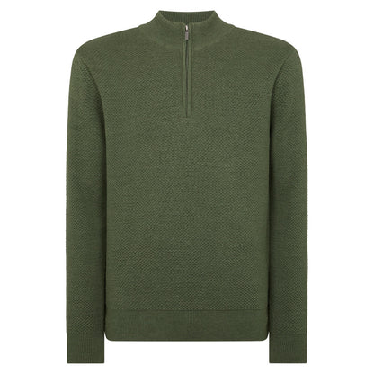 Remus Uomo 58666 35 Green Half Zip Sweater