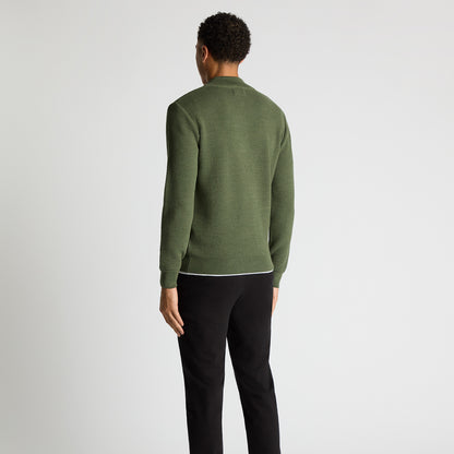 Remus Uomo 58666 35 Green Half Zip Sweater