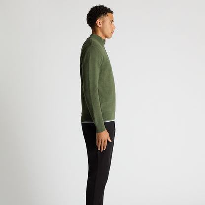 Remus Uomo 58666 35 Green Half Zip Sweater