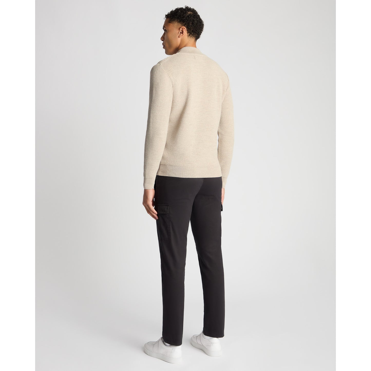 Remus Uomo 58666 91 Ecru Half Zip Sweatshirt