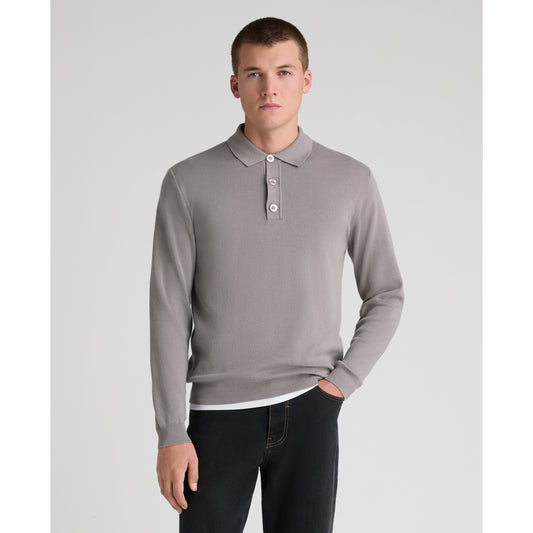 Remus Uomo 58690 04 Grey Long Sleeve Polo Sweater