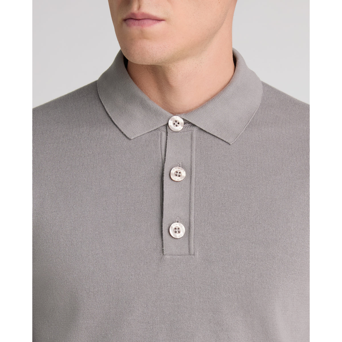 Remus Uomo 58690 04 Grey Long Sleeve Polo Sweater