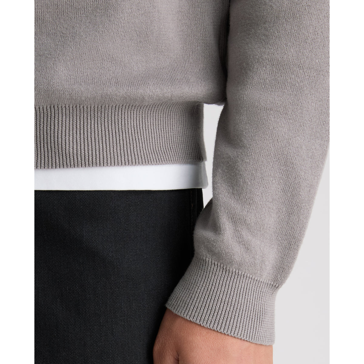 Remus Uomo 58690 04 Grey Long Sleeve Polo Sweater