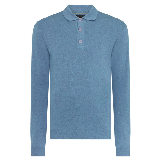 Remus Uomo 58690 23 Blue Long Sleeve Polo Sweater