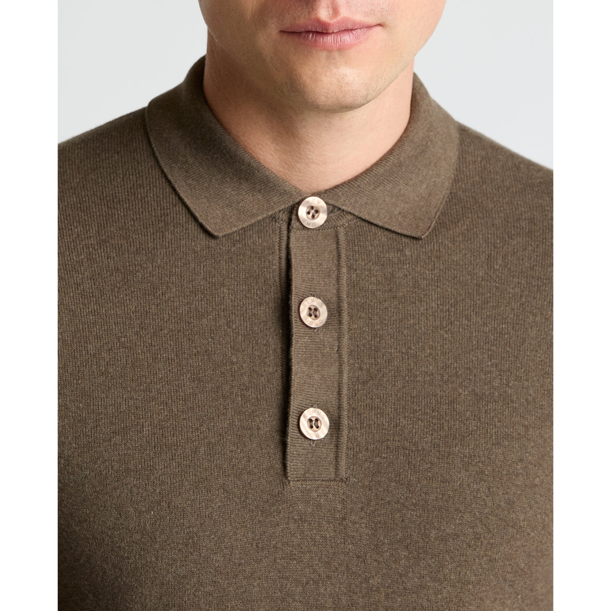 Remus Uomo 58690 47 Brown Long Sleeve Polo Sweater