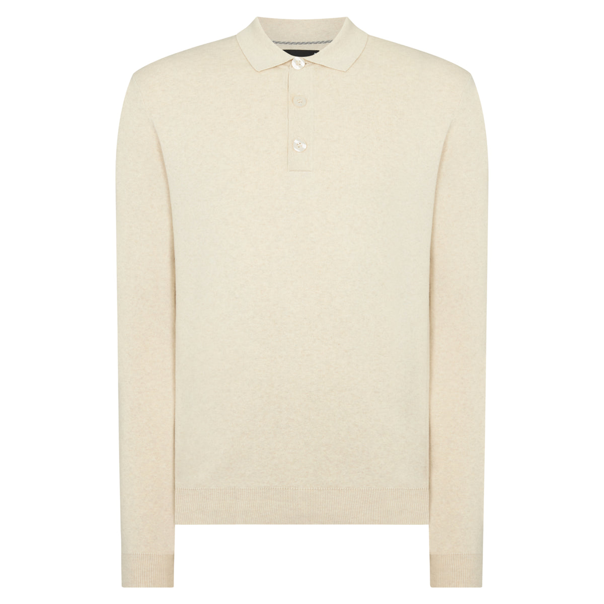 Remus Uomo 58690 91 Cream Long Sleeve Polo Sweater