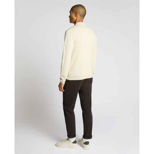 Remus Uomo 58690 91 Cream Long Sleeve Polo Sweater