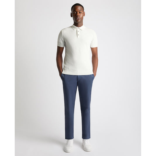 Remus Uomo 58696 01 White Knit Polo Shirt