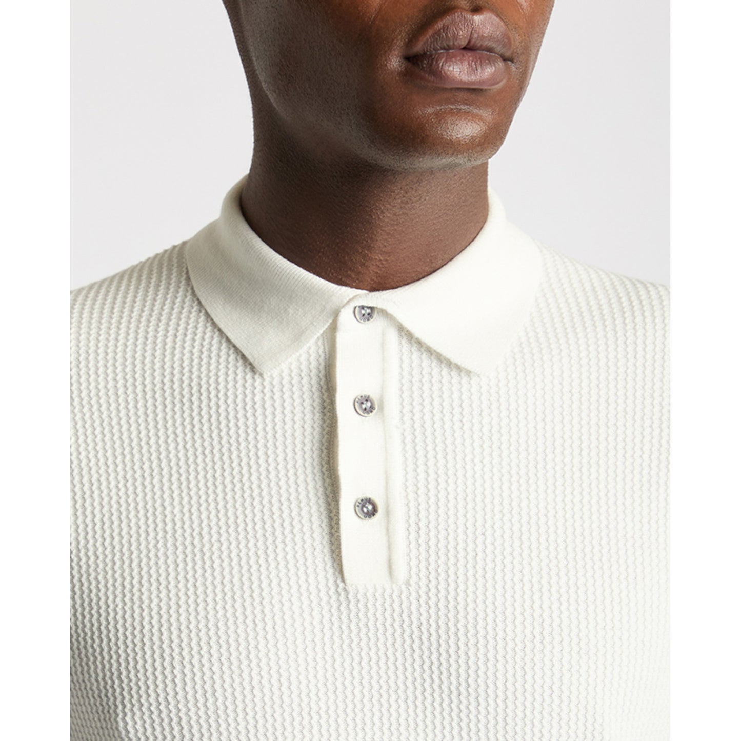 Remus Uomo 58696 01 White Knit Polo Shirt
