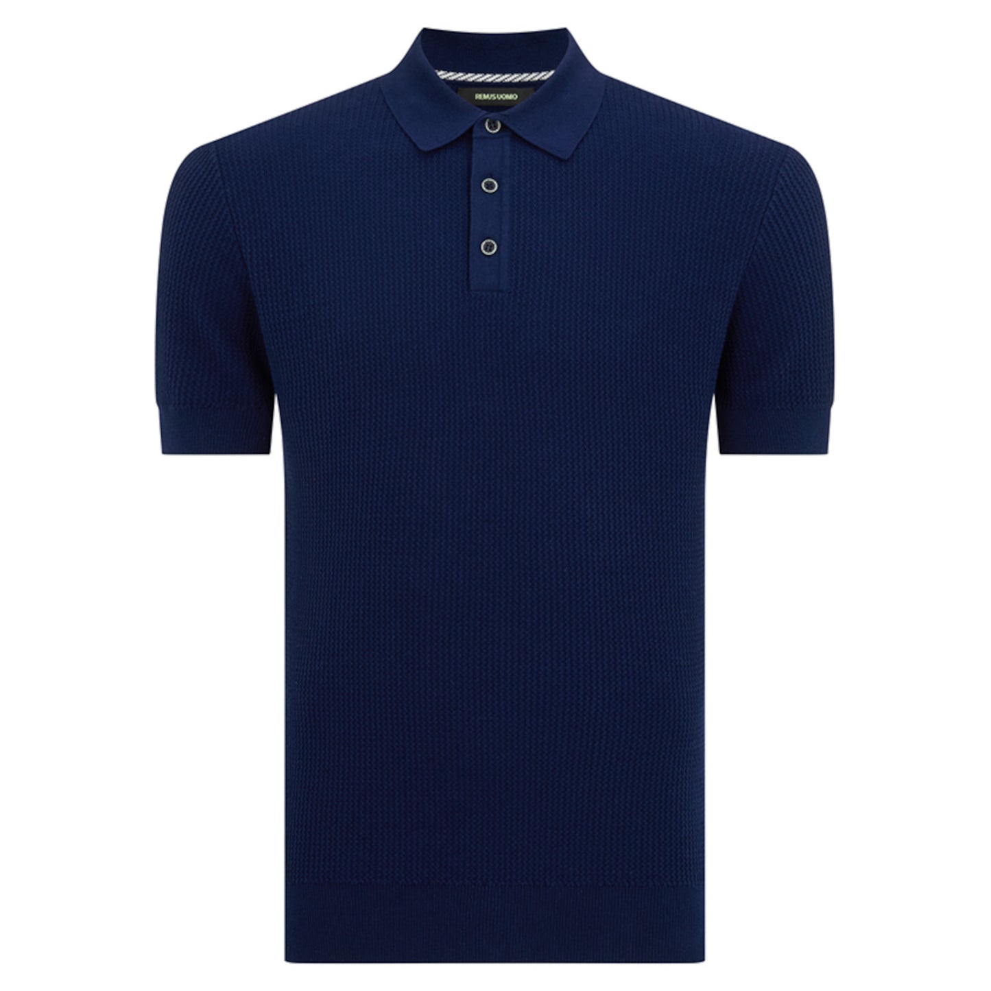 Remus Uomo 58696 29 Dark Blue Knit Polo Shirt