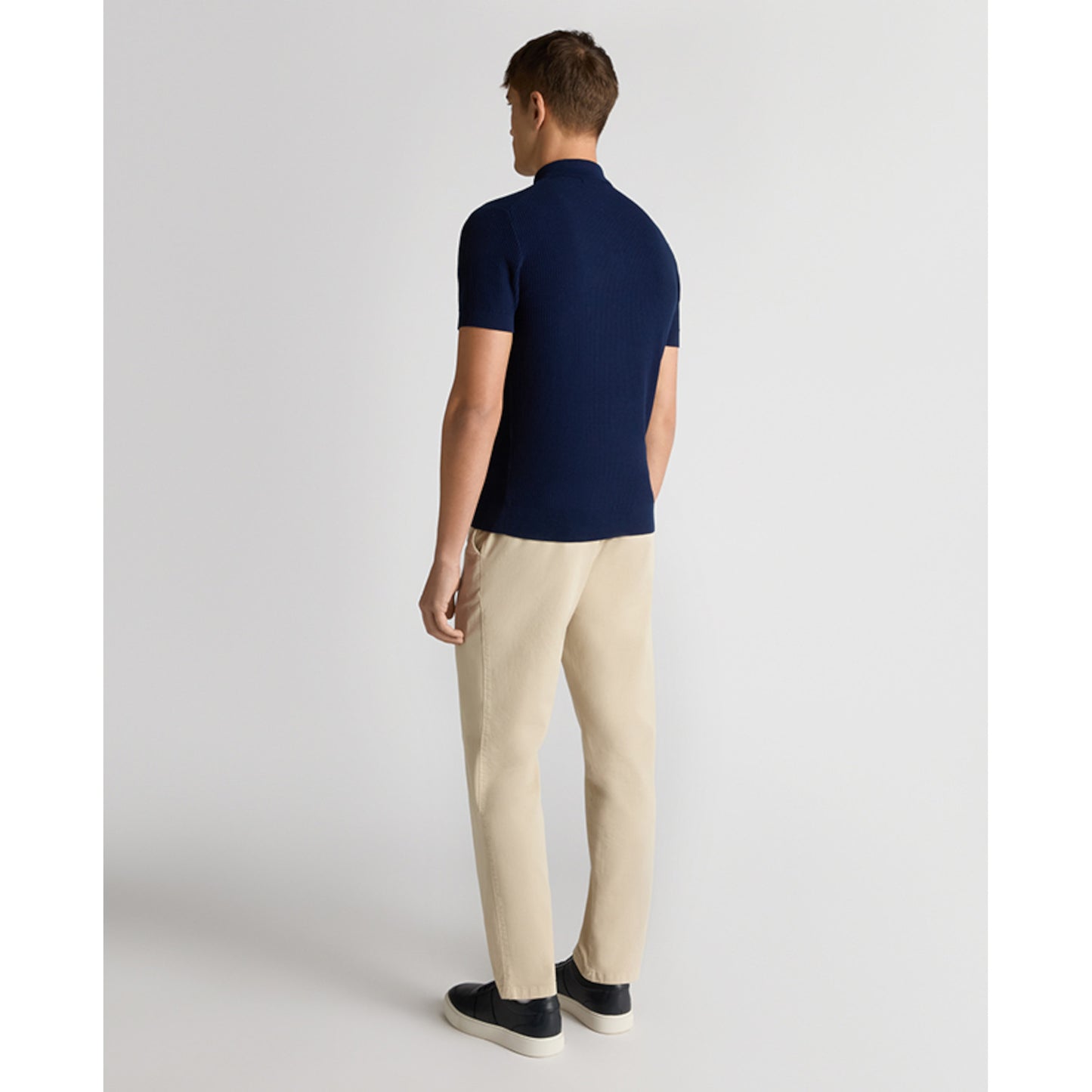 Remus Uomo 58696 29 Dark Blue Knit Polo Shirt