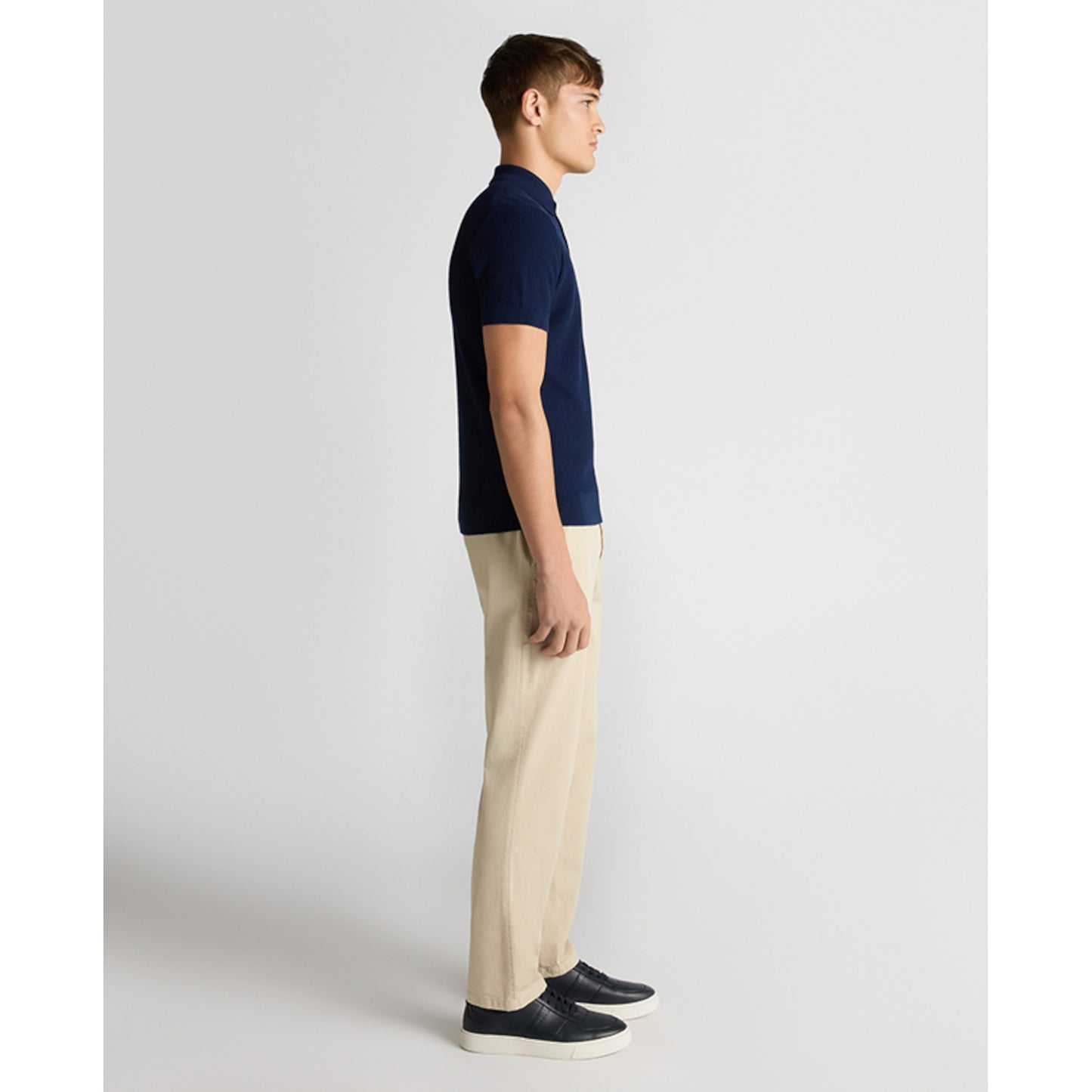 Remus Uomo 58696 29 Dark Blue Knit Polo Shirt