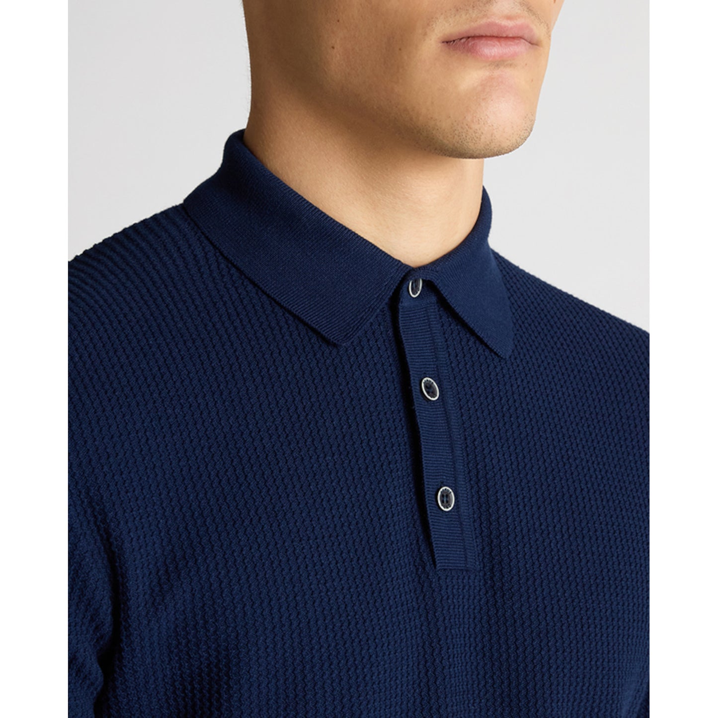Remus Uomo 58696 29 Dark Blue Knit Polo Shirt