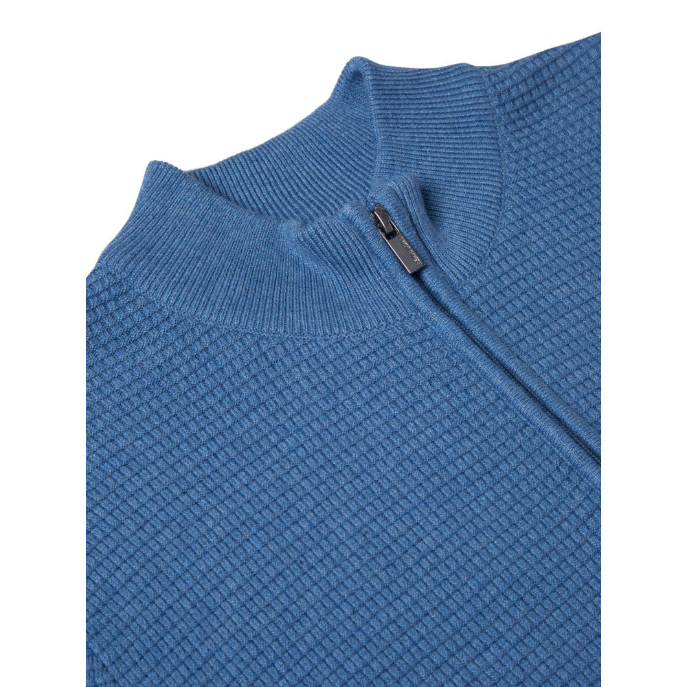 Remus Uomo 58698 23 Blue Half Zip Sweater