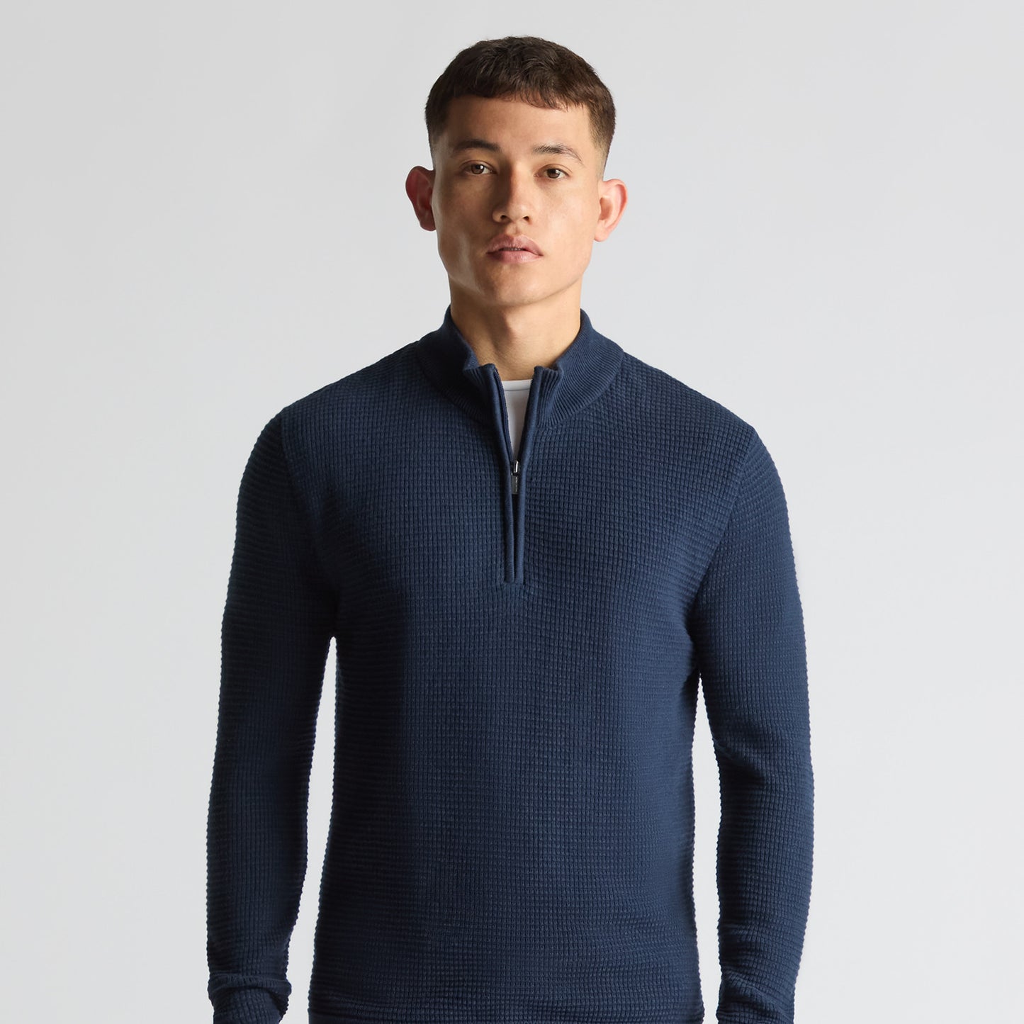 Remus Uomo 58698 28 Indigo Half Zip Sweater