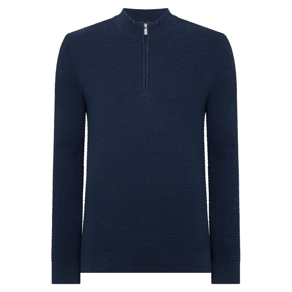 Remus Uomo 58698 28 Indigo Half Zip Sweater