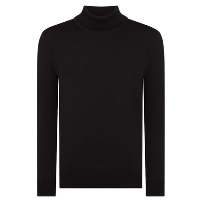 Remus Uomo 58699 00 Black Roll Neck Sweater