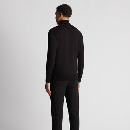 Remus Uomo 58699 00 Black Roll Neck Sweater