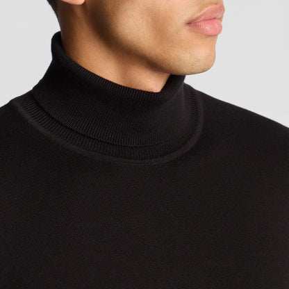 Remus Uomo 58699 00 Black Roll Neck Sweater