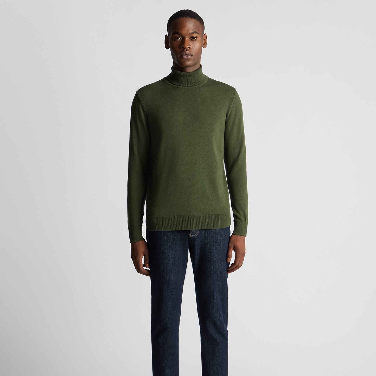 Remus Uomo 58699 35 Green Roll Neck Sweater