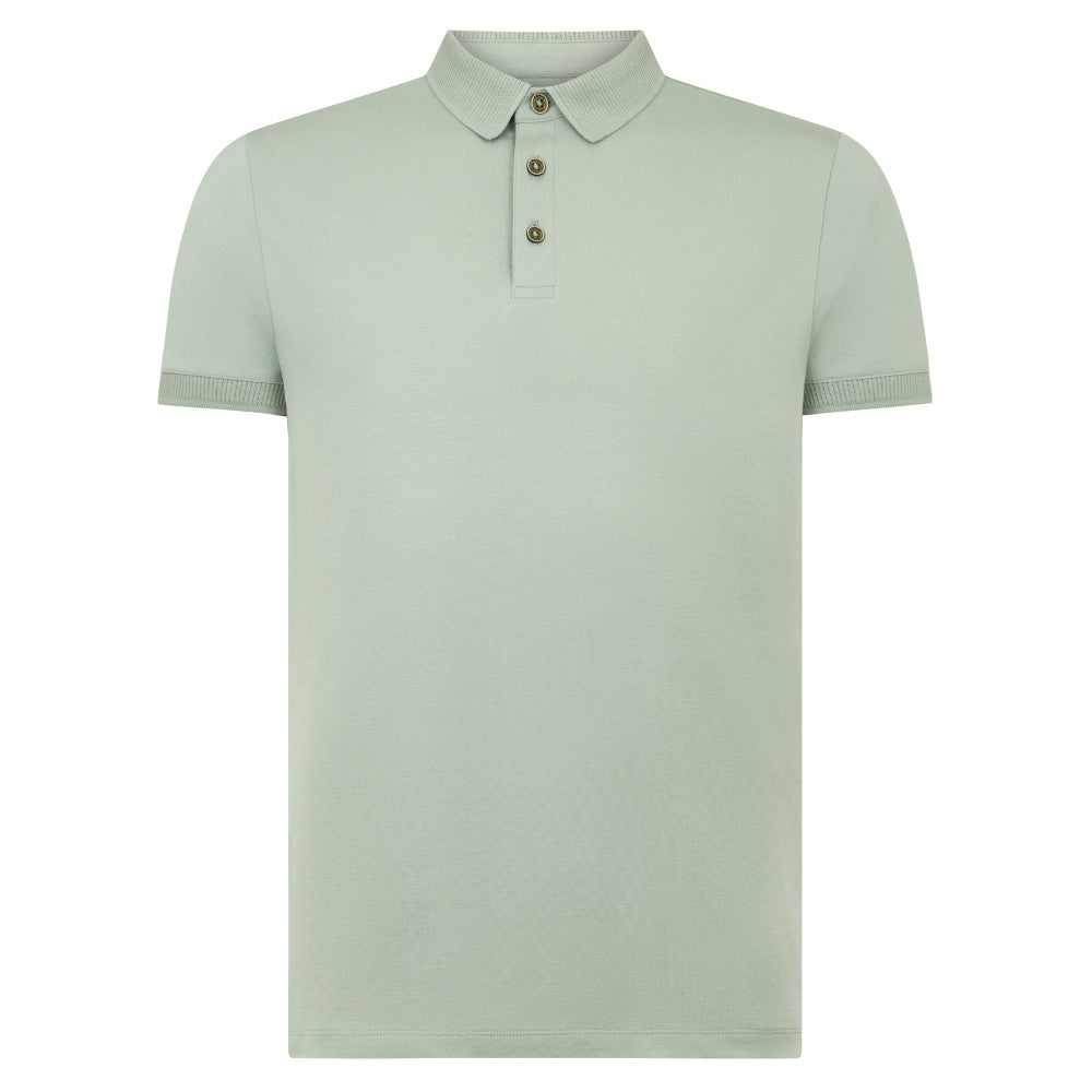 Remus Uomo 58724 32 Light Green Short Sleeve Polo Shirt