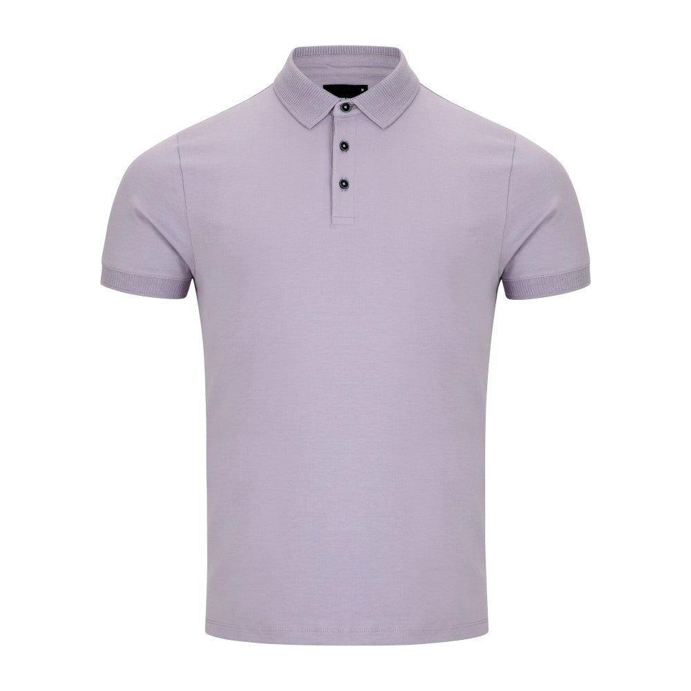 Remus Uomo 58724 72 Lavender Grey Short Sleeve Polo Shirt