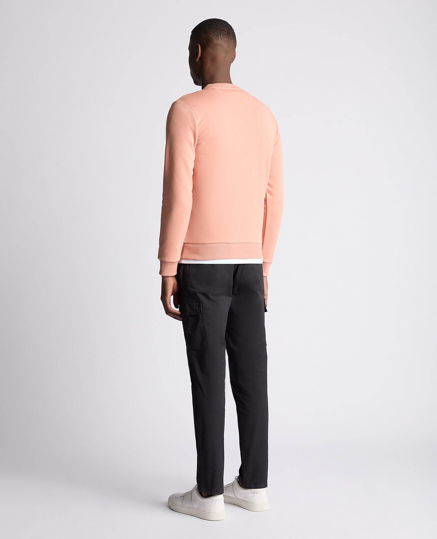 Remus Uomo 58760 62 Pink Salmon Crew Neck Sweatshirt