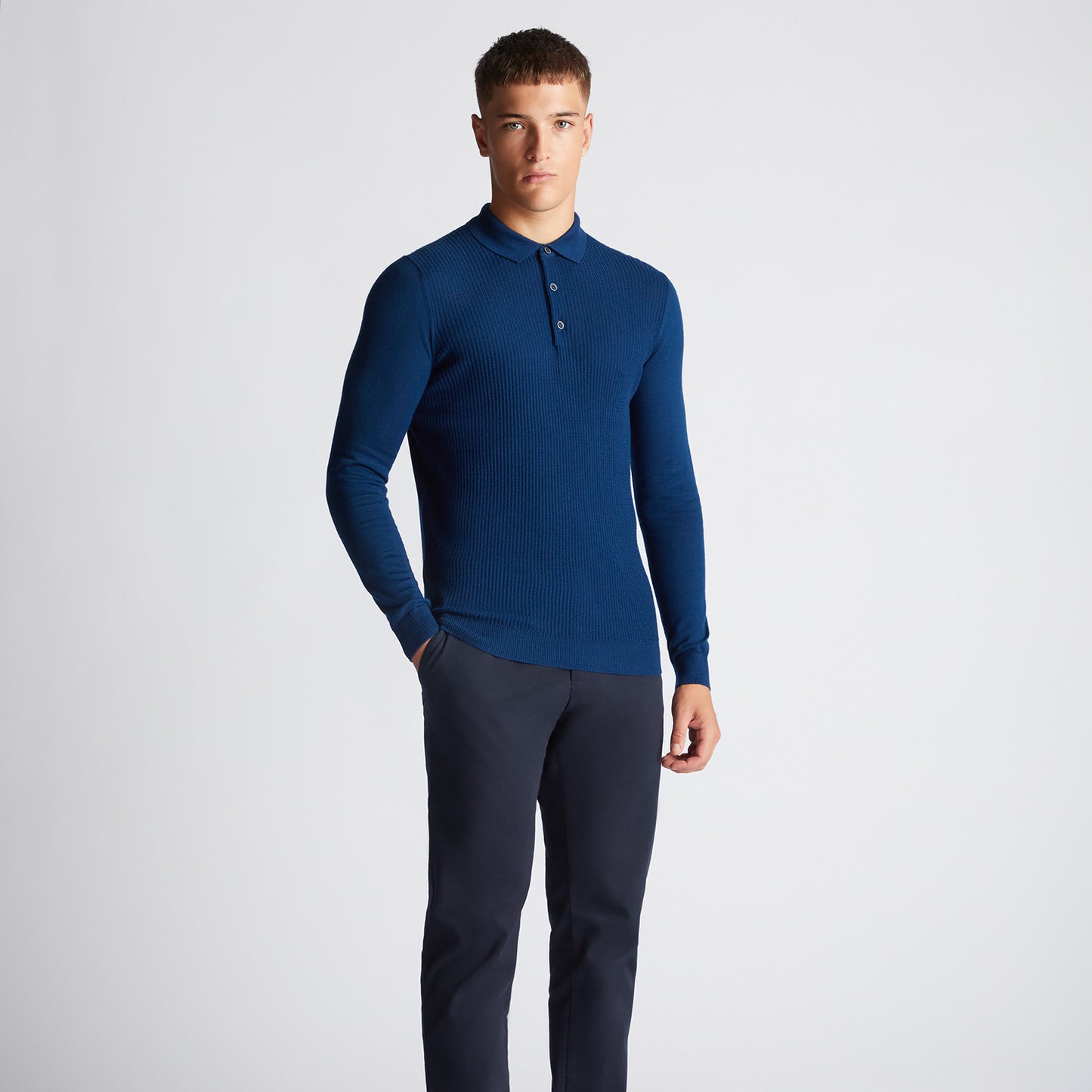 Remus Uomo 58780 28 Dark Blue Knitted Polo