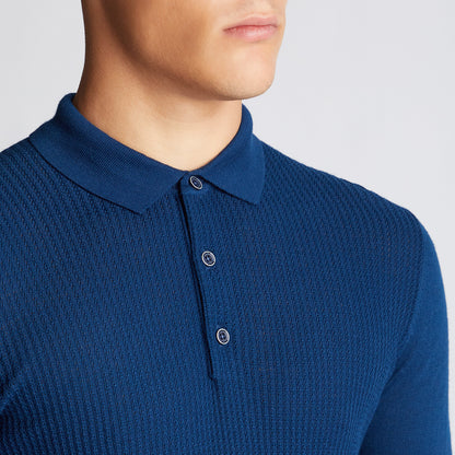 Remus Uomo 58780 28 Dark Blue Knitted Polo