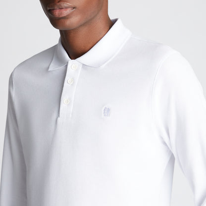 Remus Uomo 58797 01 White Long Sleeve Polo Shirt