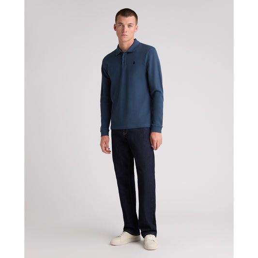 Remus Uomo 58797 26 Teal Long Sleeve Polo Shirt